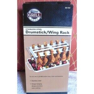 Grill Shop Stainless Steel Drumstick Wing Rack New in Box Grilling BBQ Picnic